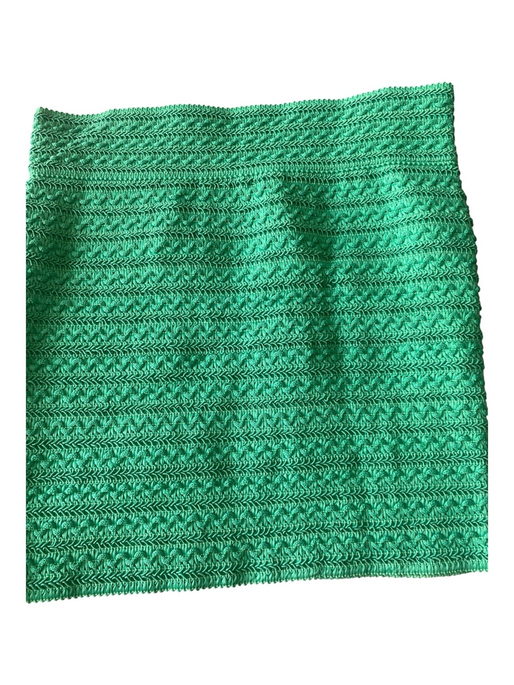 Women's Knit Crochet Mini Skirt - Green